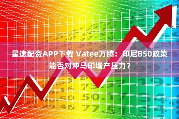 星速配资APP下载 Vatee万腾：印尼B50政策能否对冲马印增产压力？